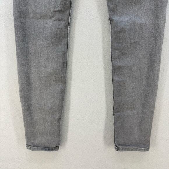 7 For All Mankind Jeans Women's 26 (2) Grey The Skinny 26 Ankle Zip Normcore - Picture 6 of 15
